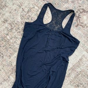 BUMP in the Night Navy Blue Nursing Nightgown